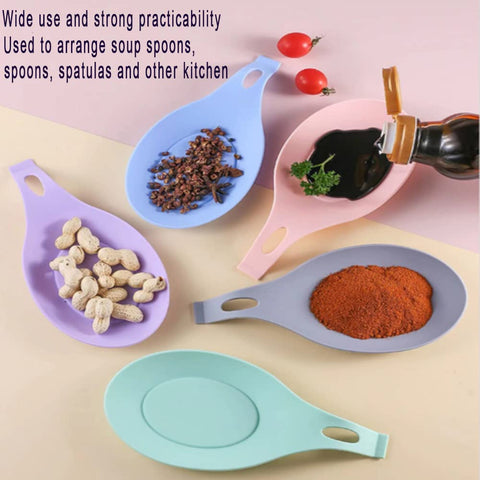 Colorful MTOMDY silicone spoon rests brighten kitchen decor.