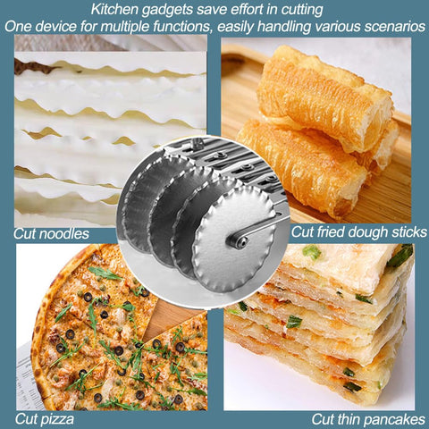 MTOMDY pastry cutter with handle offers comfortable, controlled cuts.
