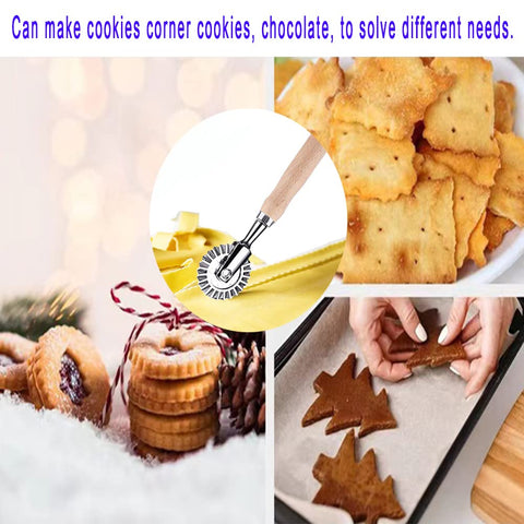 MTOMDY pastry wheel easy-clean zinc-alloy blade for quick cleanup