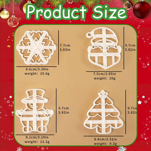 Mtruil Christmas tree 3D cookie cutter for hanging ornaments