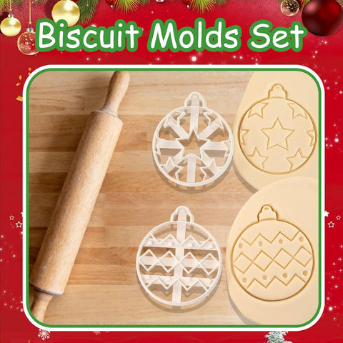 Mtruil cutters displayed with finished cookies ready for holiday decorating.
