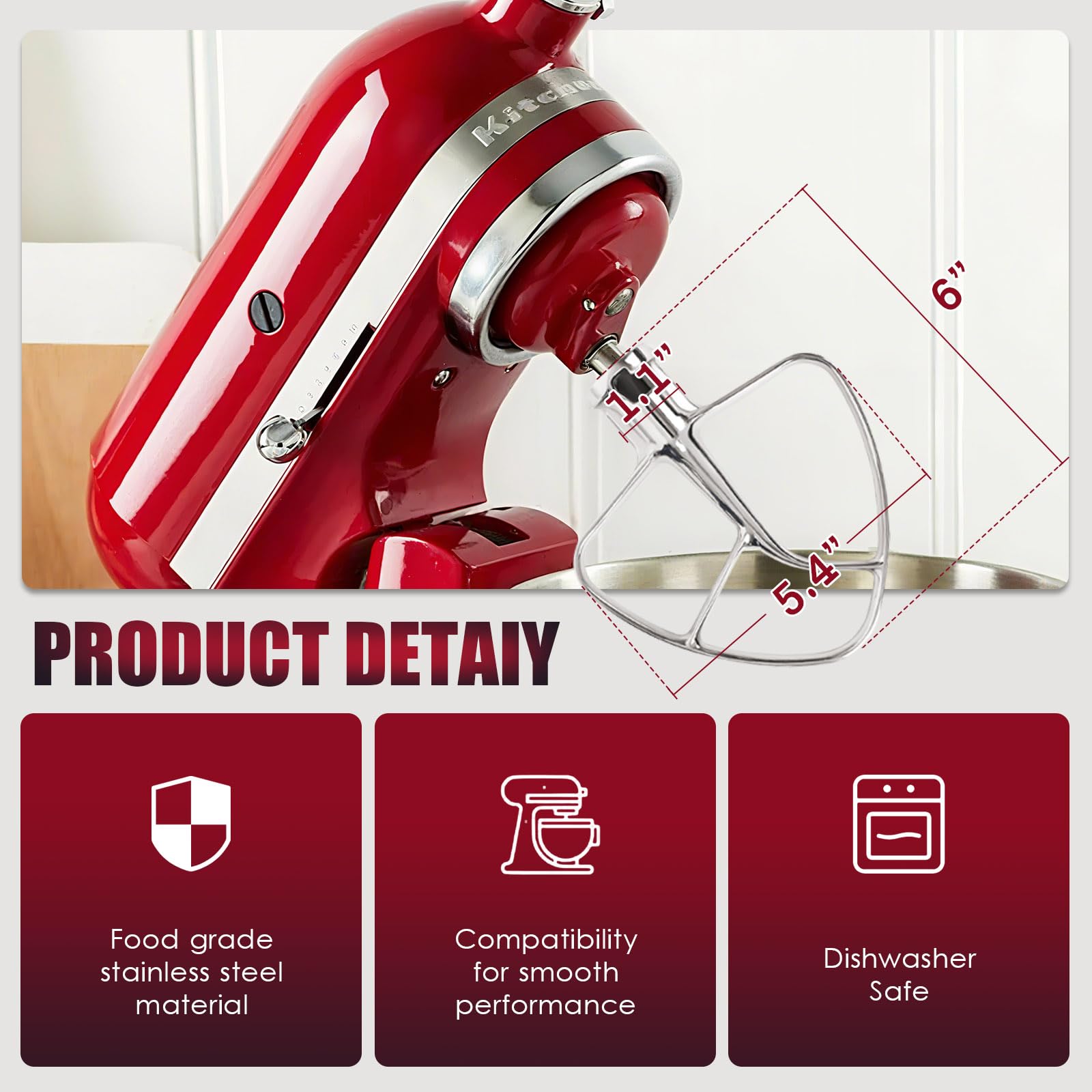 Mttobo stainless steel construction helps avoid painter chips in batter
