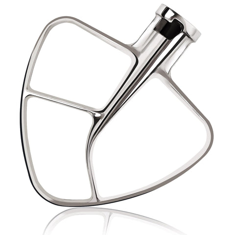 Mttobo K45B stainless steel flat beater for KitchenAid, delivers smooth batter