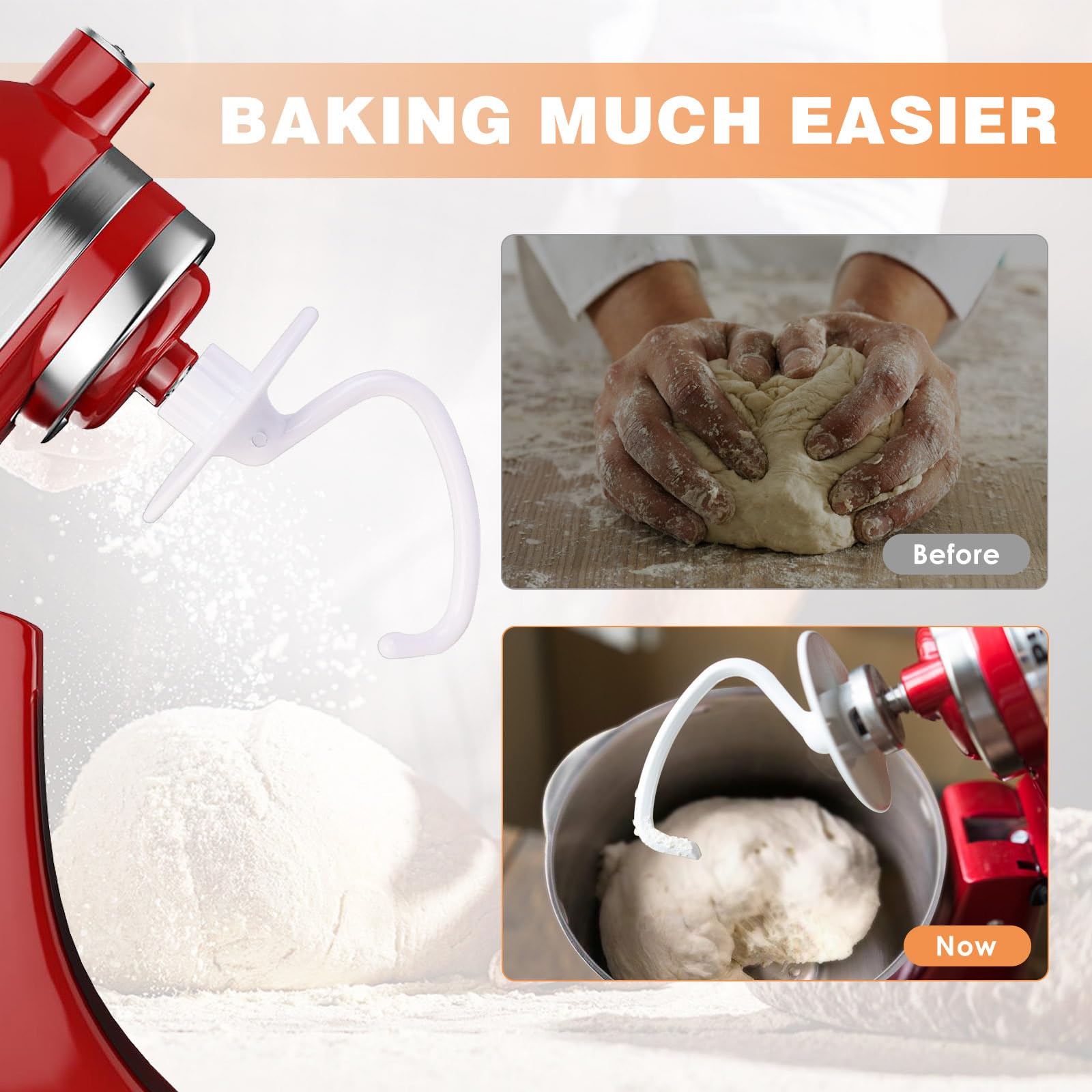 Mttobo K45DH dough hook kneading yeast dough action