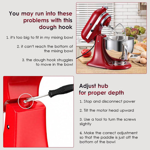 Mttobo stainless beater compatible with 4.5-qt tilt-head KitchenAid mixers.
