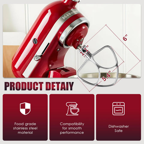 Mttobo thinner profile beater reduces sticking for faster mixing.