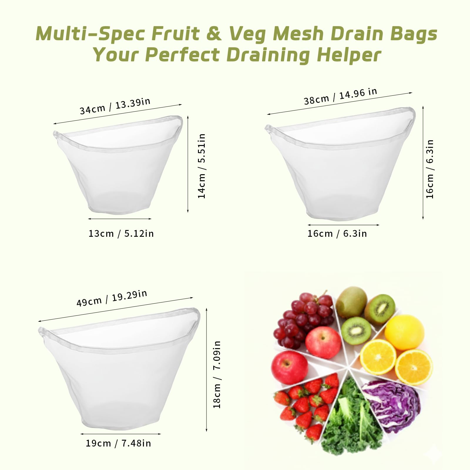 MTZK nylon bag for dumpling fillings with clean separation of solids.