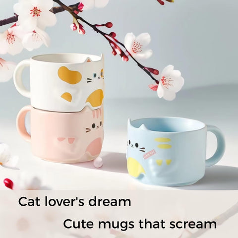 Mualuwi 10oz ceramic mugs ideal for coffee, tea, or cocoa