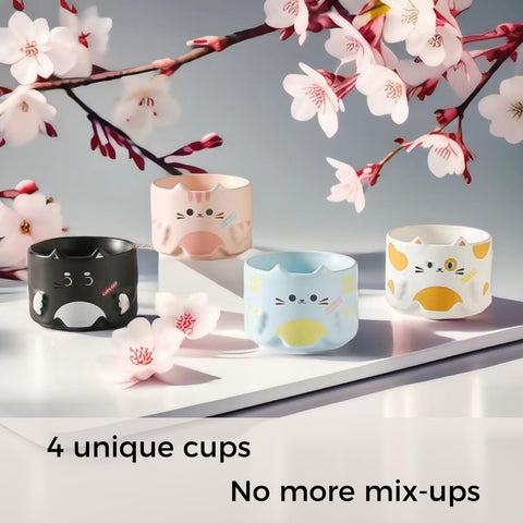 Mualuwi cat-themed mugs for gatherings at home, work, or parties