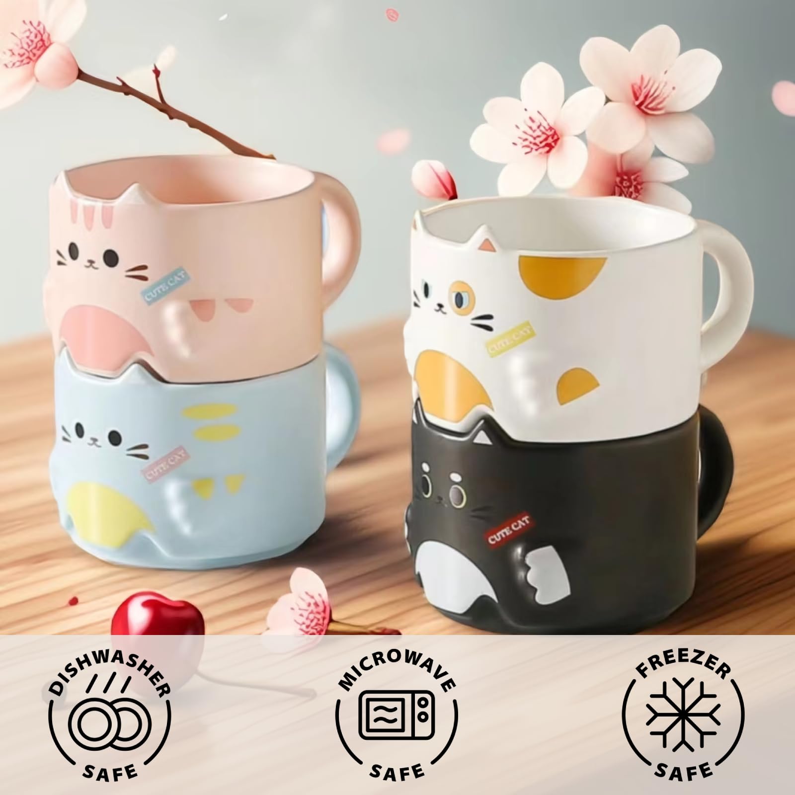 Mualuwi stackable mugs save cabinet space with neat storage