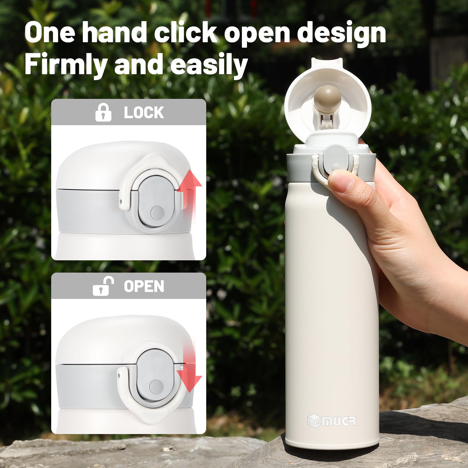 MUCR snap flip lid design provides easy one-handed access.