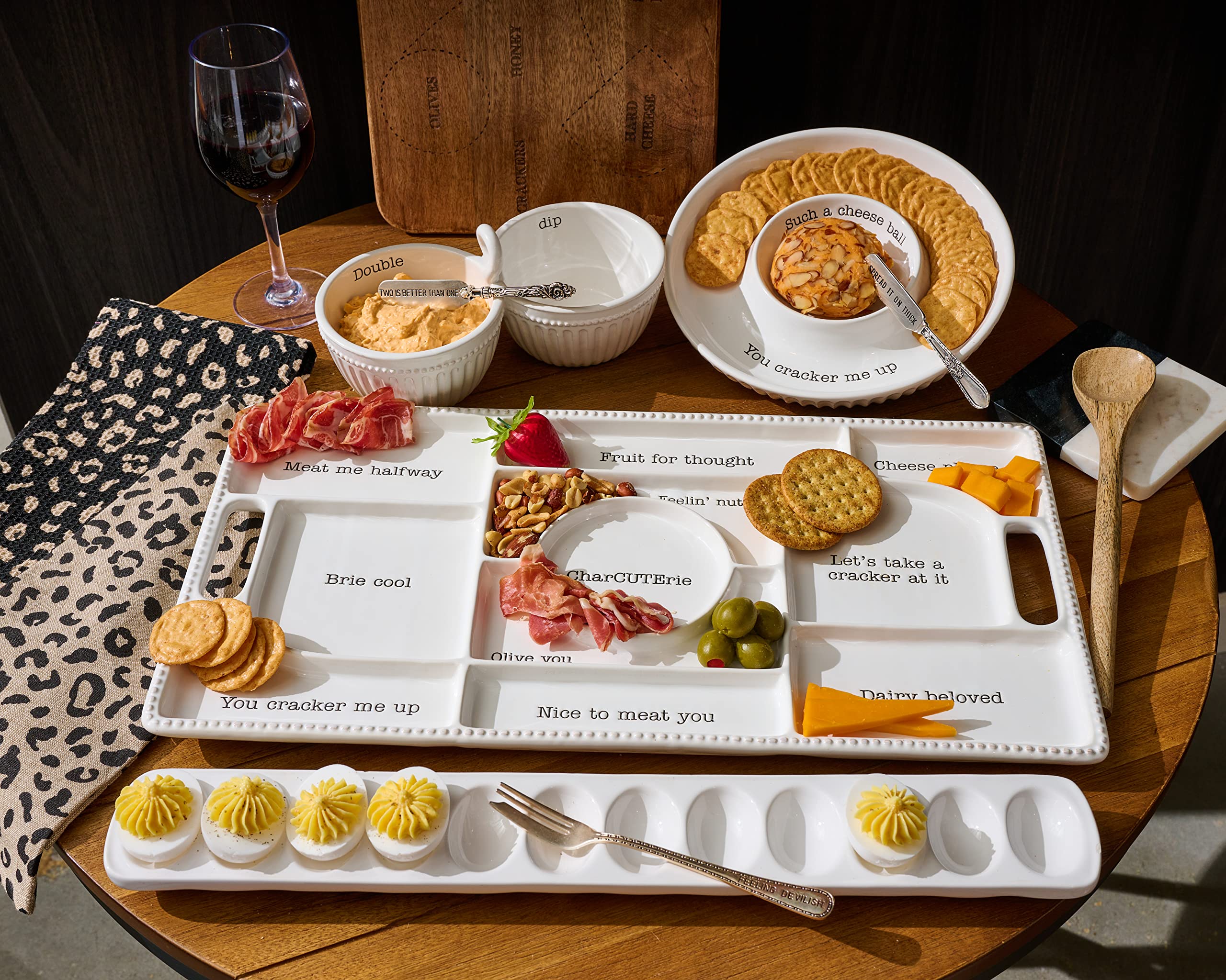Mud Pie Circa White Ceramic Dish creates versatile use for crackers and dips.