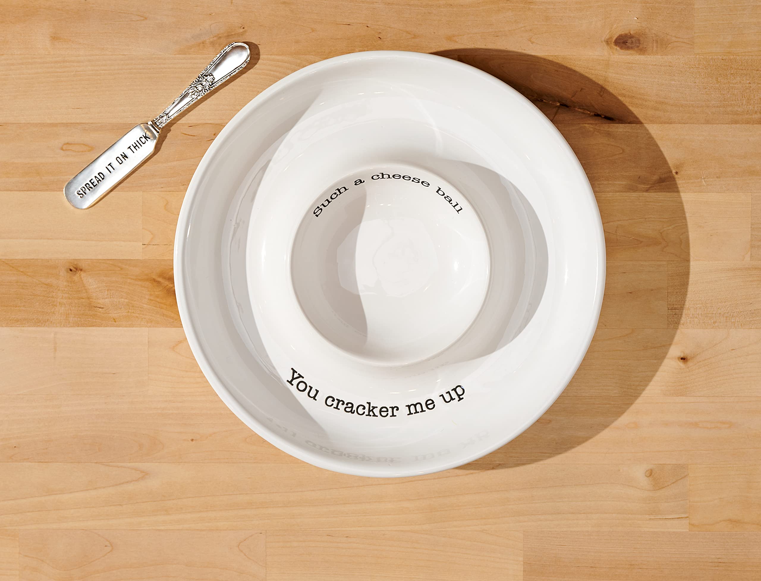 Mud Pie Circa White Ceramic Dish features a clean, timeless presentation.