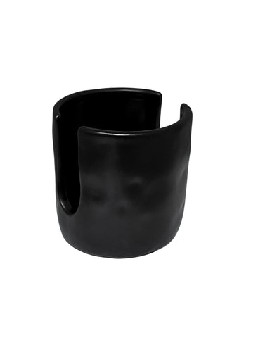 Mud Pie ceramic sponge holder closeup showcases durable, stylish kitchen storage.