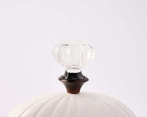 Mud Pie white ceramic butter dish demonstrates simple two-piece storage for daily use