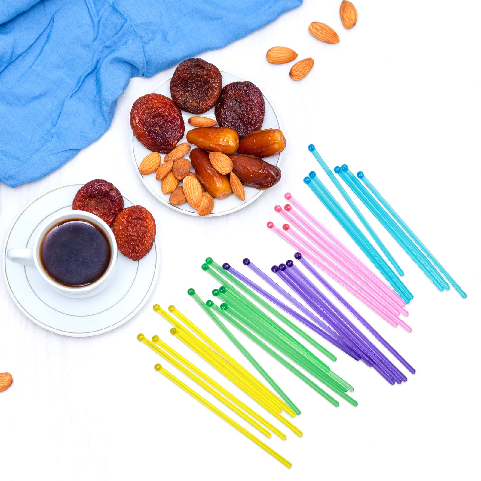 Mudder barware swizzle sticks multicolor 7inch help mix drinks smoothly.
