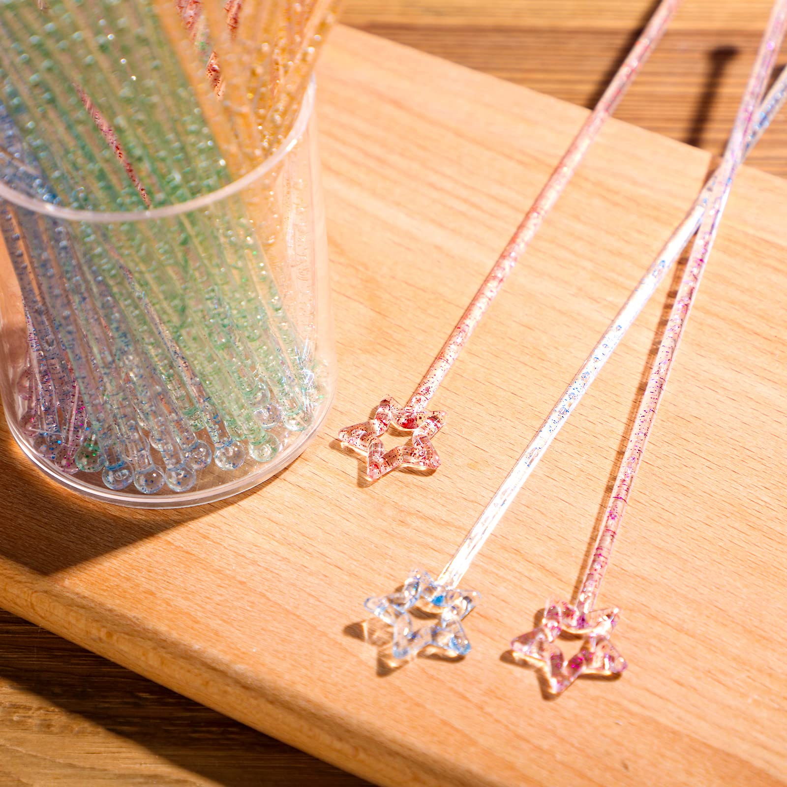 Mudder star-top swizzles help keep garnishes in place
