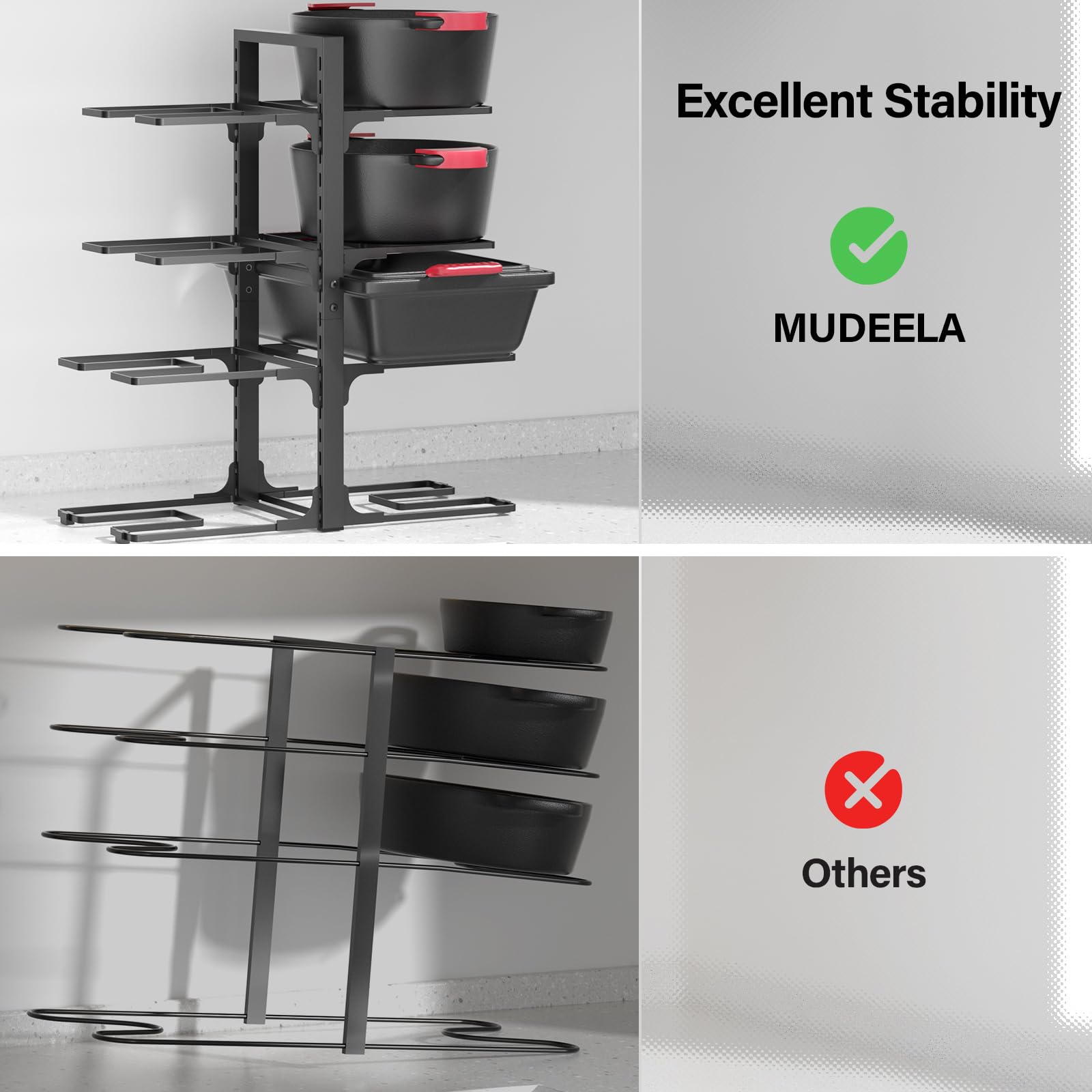 MUDEELA 2-minute installation helps you organize fast and hassle-free.