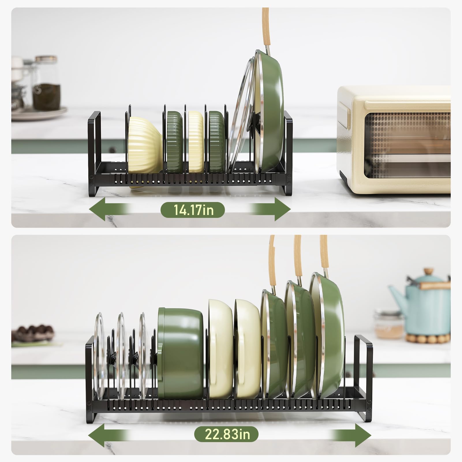 MUDEELA anti-scratch strips protect cookware during storage