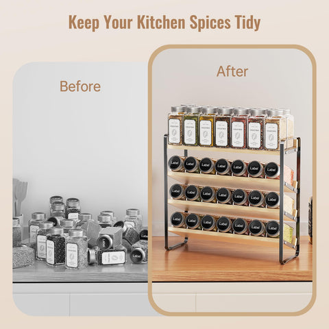 MUDEELA compact spice storage fits small cabinets and pantries.