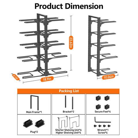 MUDEELA heavy-duty construction side view demonstrates strength to support heavy pots.