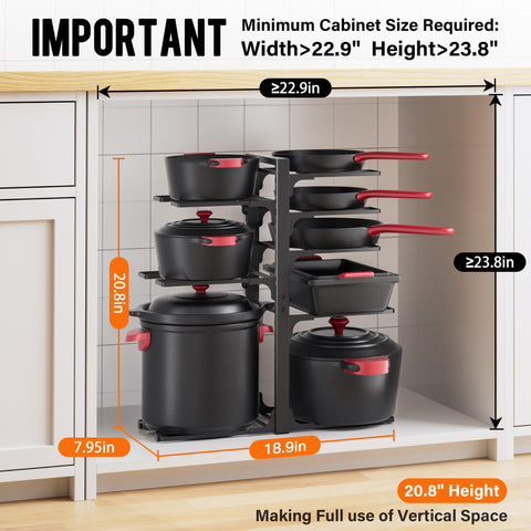 MUDEELA heavy-duty pot rack supports cast iron and large pots safely, ensuring stability in busy kitchens.