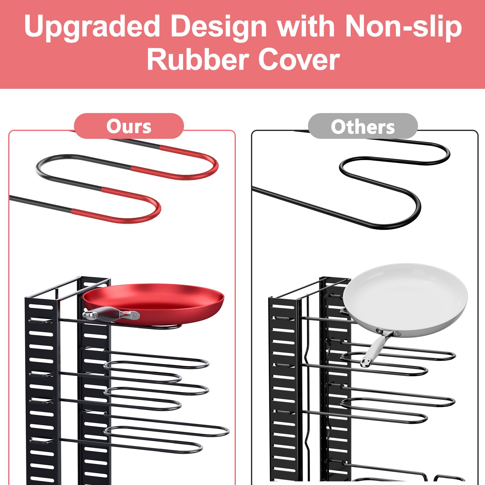 MUDEELA scratch-free protection helps pots avoid scratches during storage.