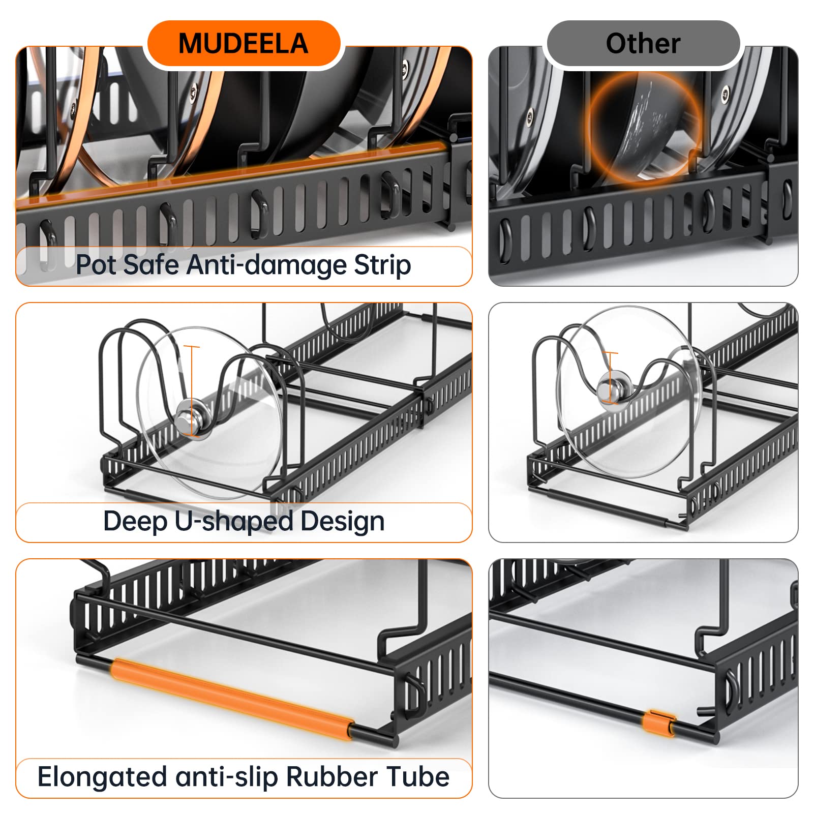 MUDEELA tool-free assembly for quick setup and clutter relief