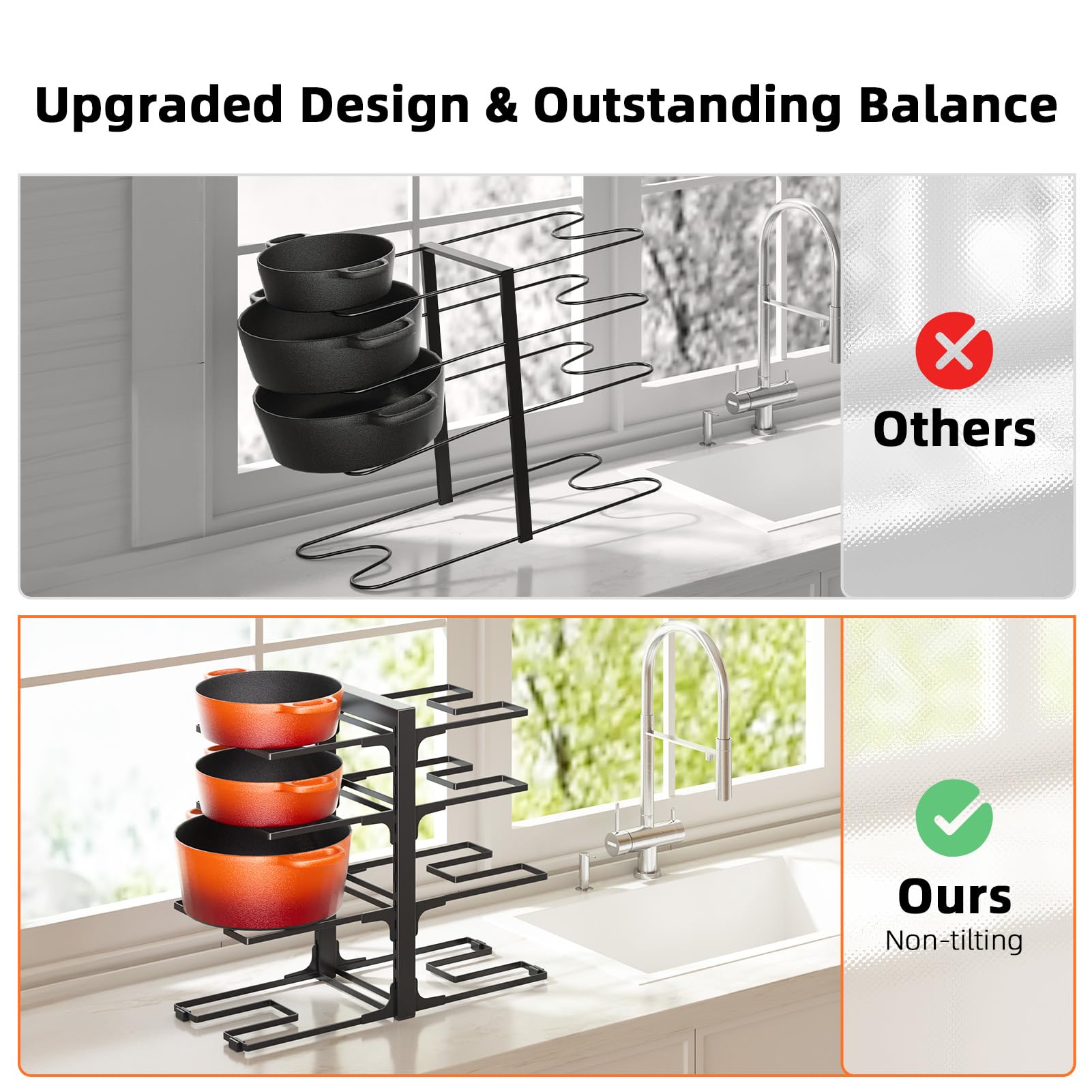 MUDEELA heavy-gauge iron construction ensures lasting durability.