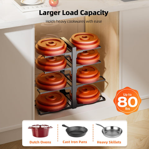 MUDEELA eight-tier design maximizes kitchen space and visibility.