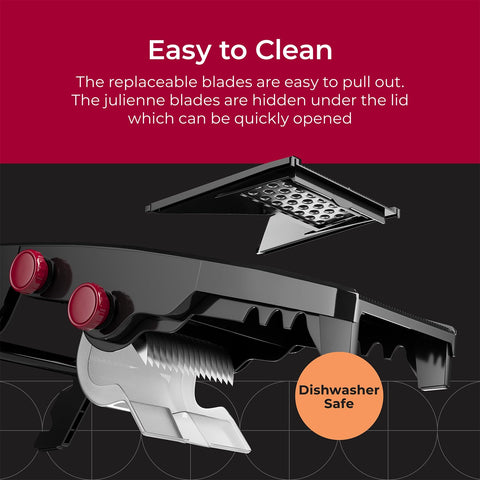 Mueller Austria Mandoline Slicer includes cheese slicer and grater attachments