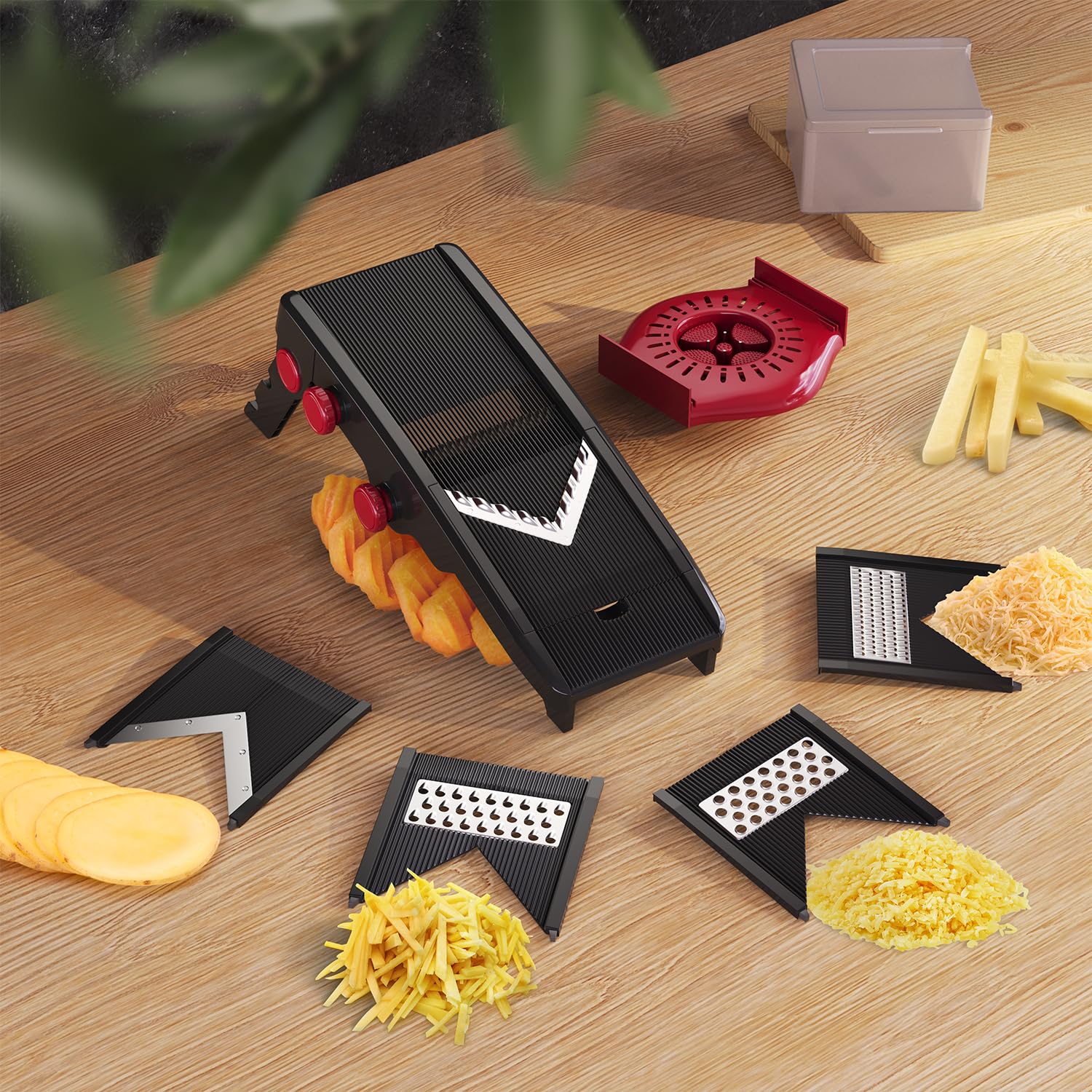 Mueller Austria Mandoline Slicer compact design fits small kitchens and storage