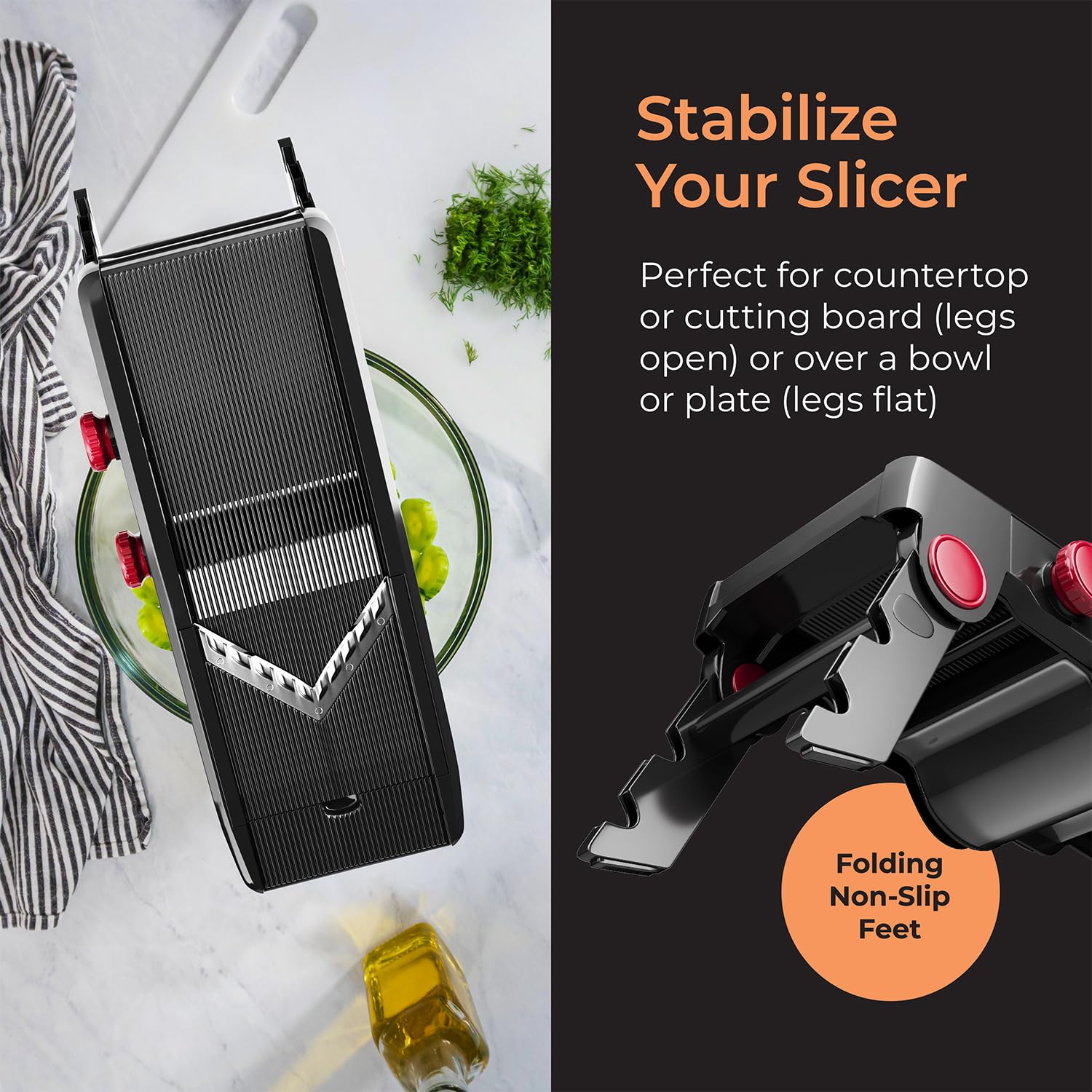 Mueller Austria Mandoline Slicer dishwasher safe top rack for easy cleanup