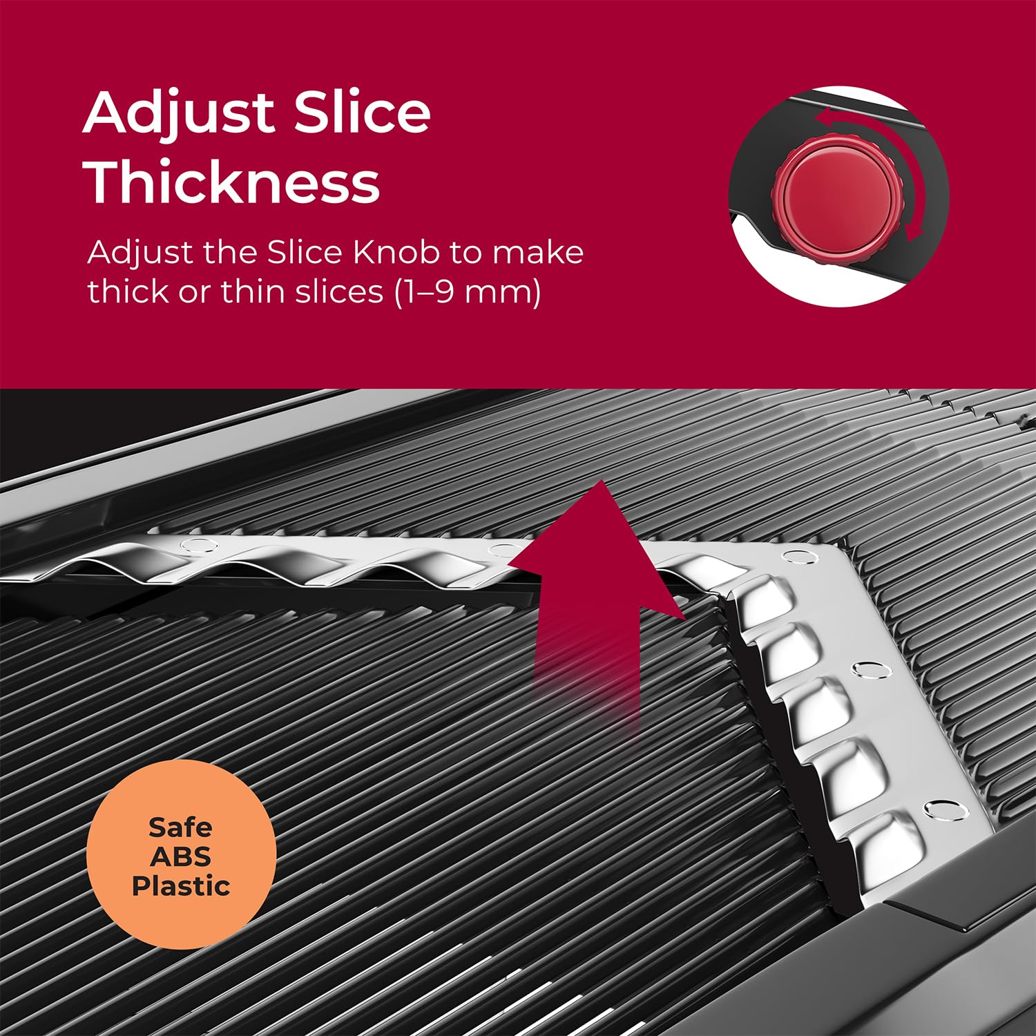 Mueller Austria Mandoline Slicer foldable legs enable quick prep over board