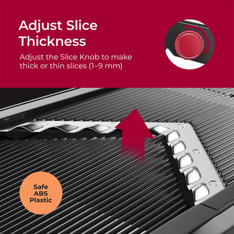 Mueller Austria Mandoline Slicer foldable legs enable quick prep over board