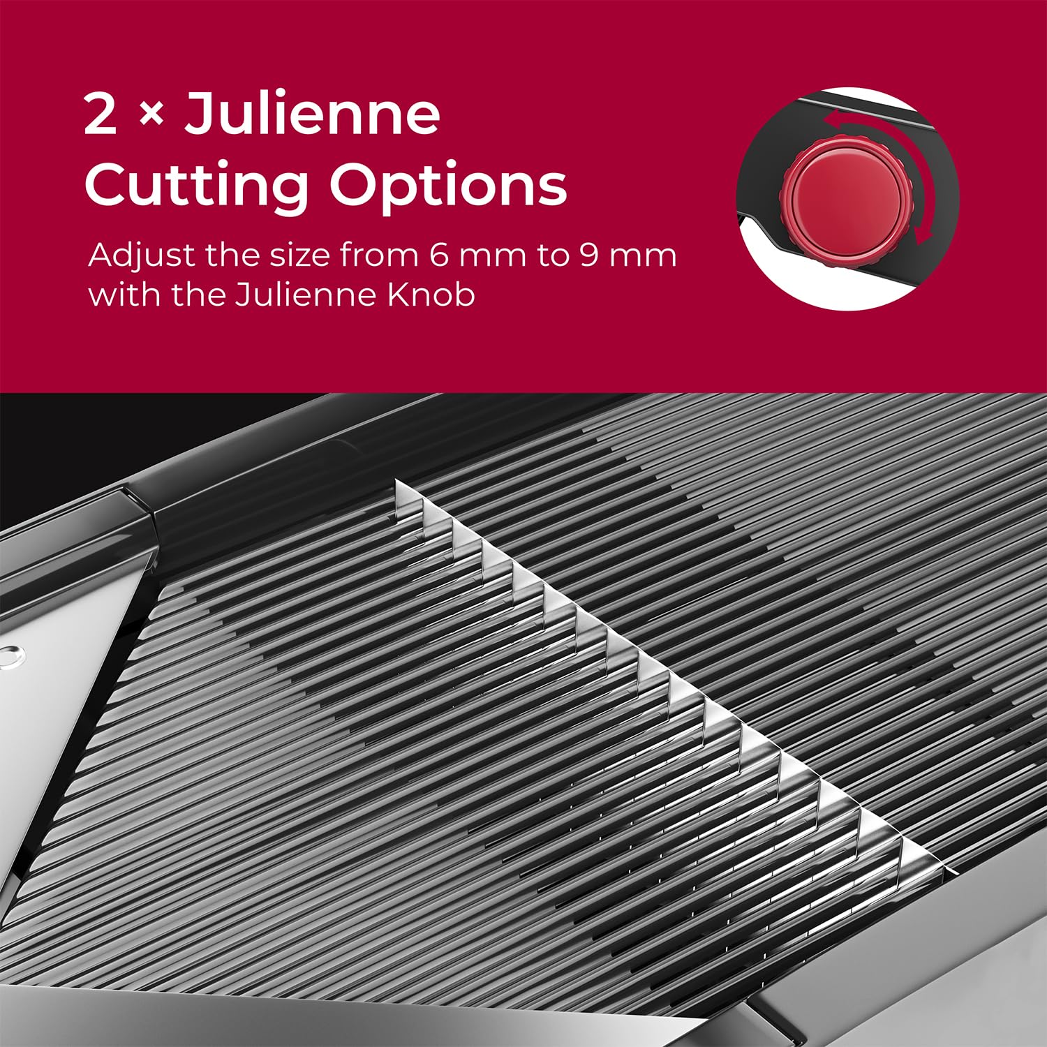 Mueller Austria Mandoline Slicer julienne option for uniform matchstick cuts
