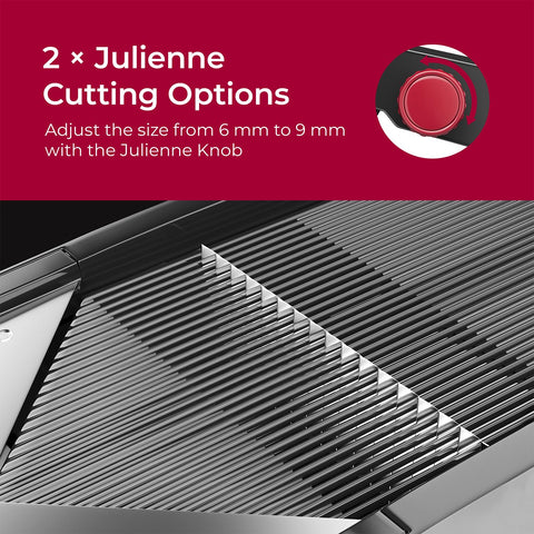 Mueller Austria Mandoline Slicer julienne option for uniform matchstick cuts