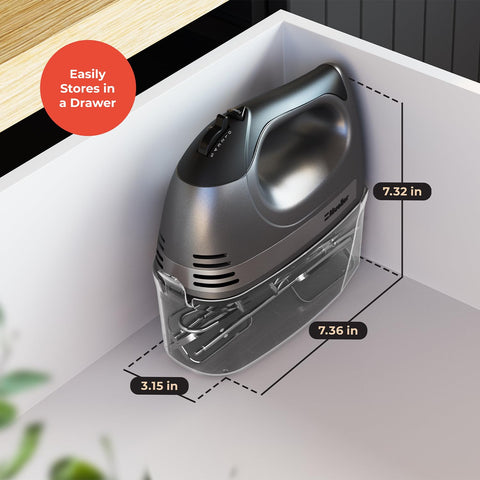 Stainless steel attachments deliver consistent results for batters and creams.