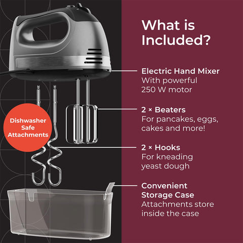 Turbo function on Mueller mixer handles thick batters with ease.