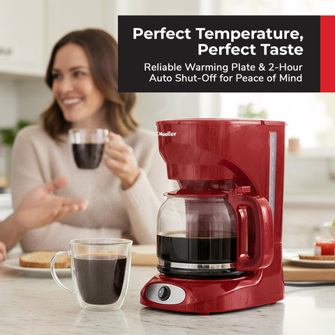 MUELLER HOME coffee maker with auto-off for energy safety