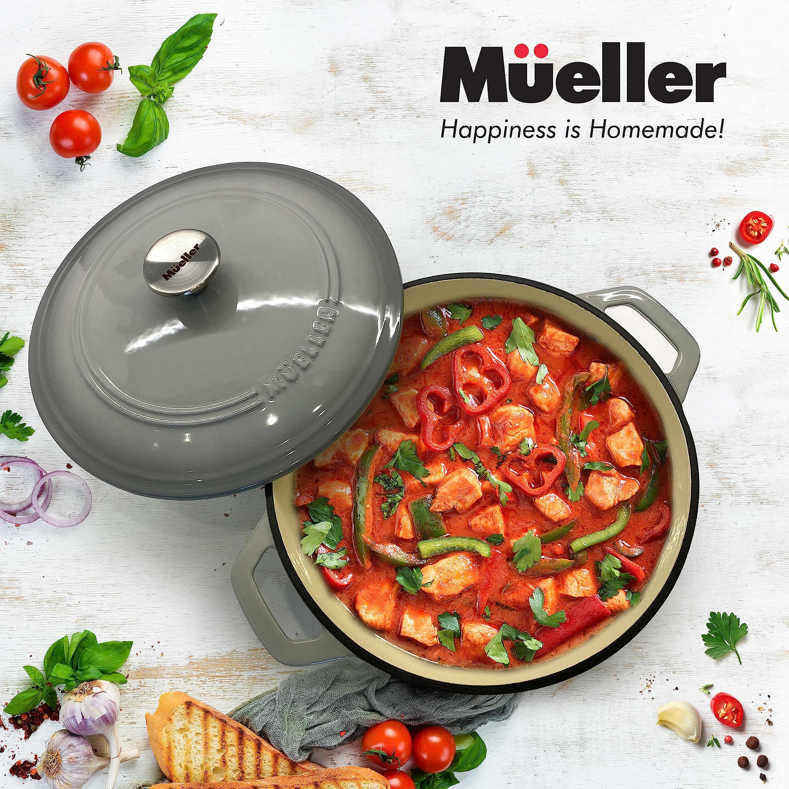Mueller Home dishwasher-safe option simplifies post-meal cleanup.