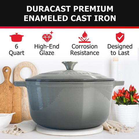 Mueller Home enameled cast iron interior provides easy browning and cleanup.