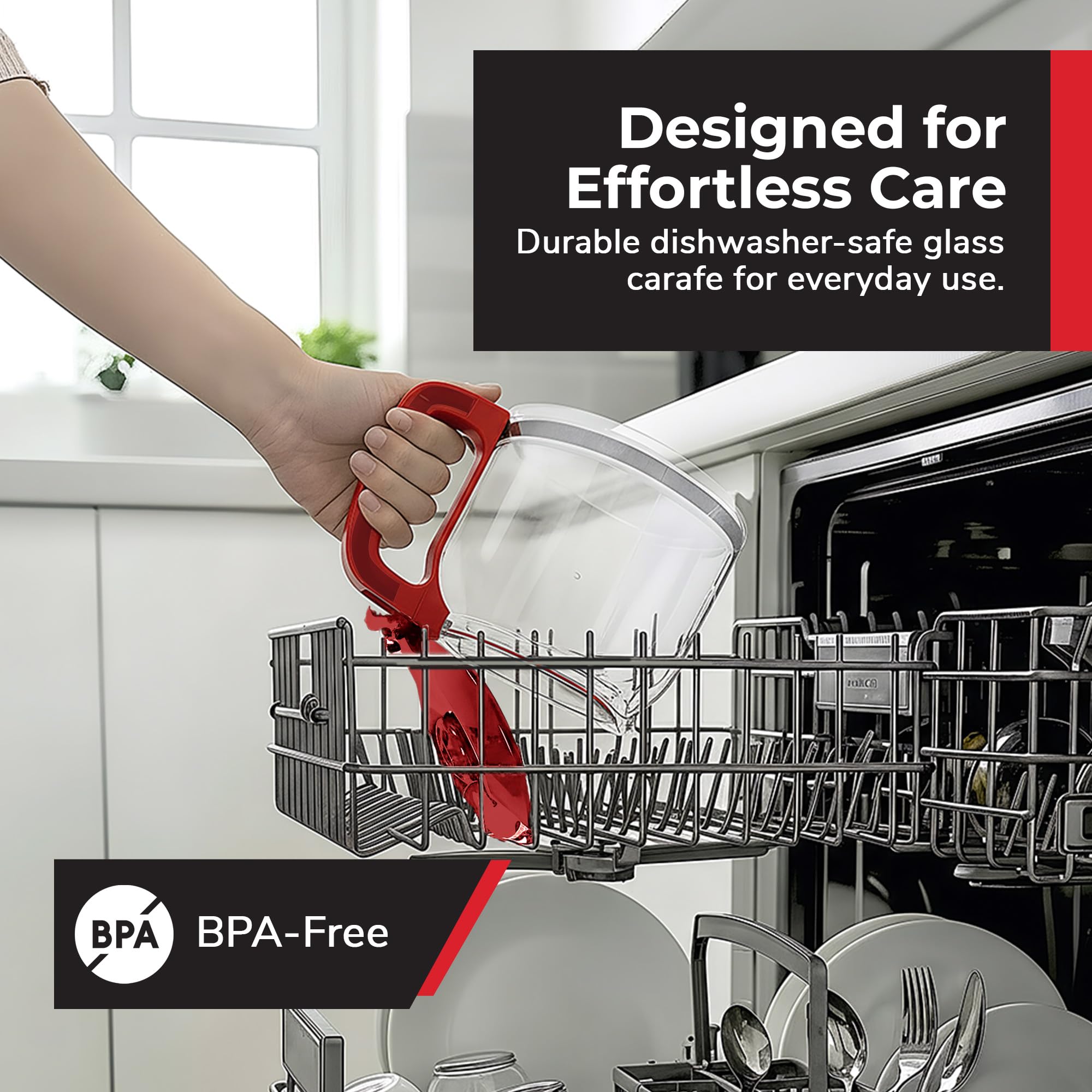 MUELLER HOME non-drip carafe for cleaner pouring