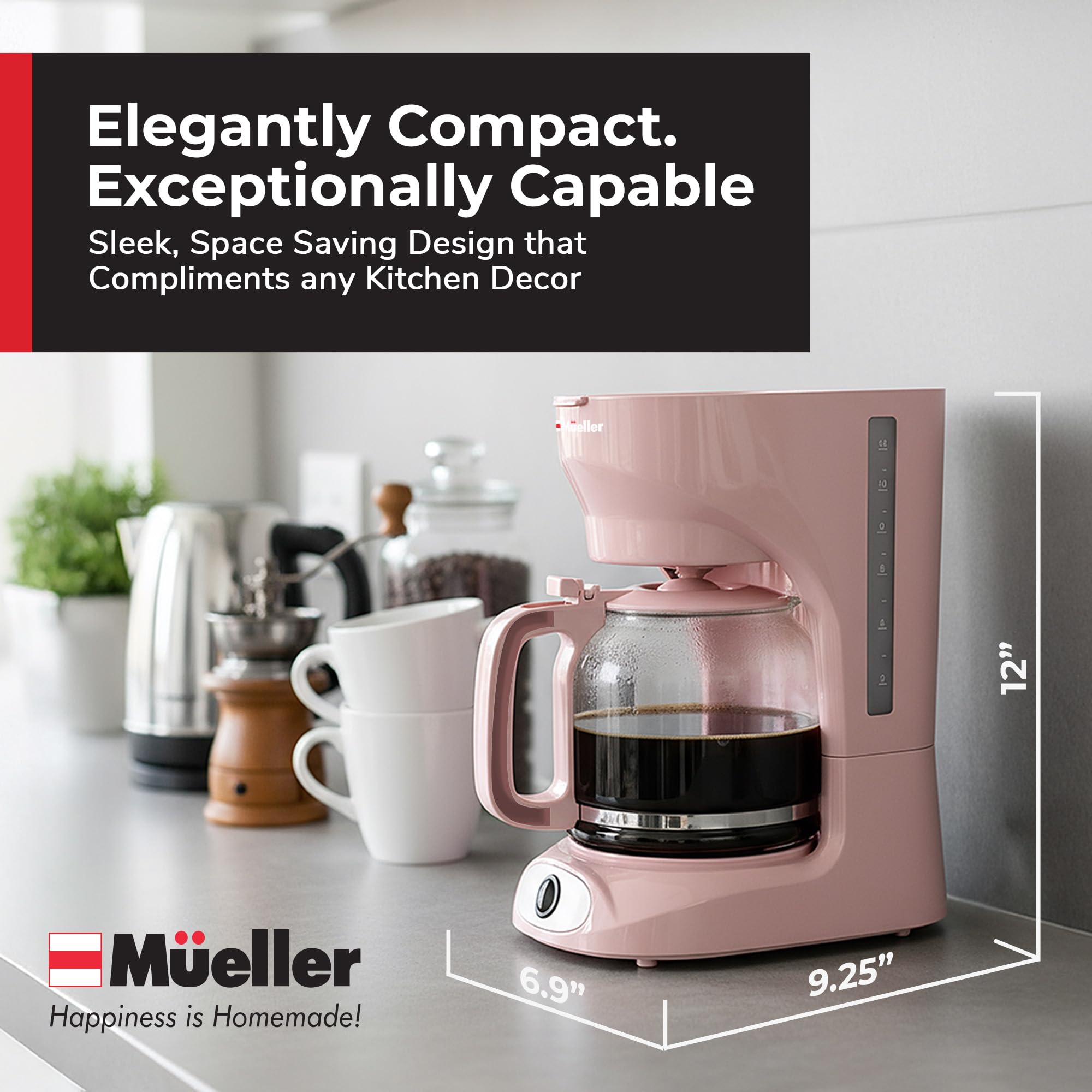 MUELLER HOME reusable filter reduces waste and daily costs