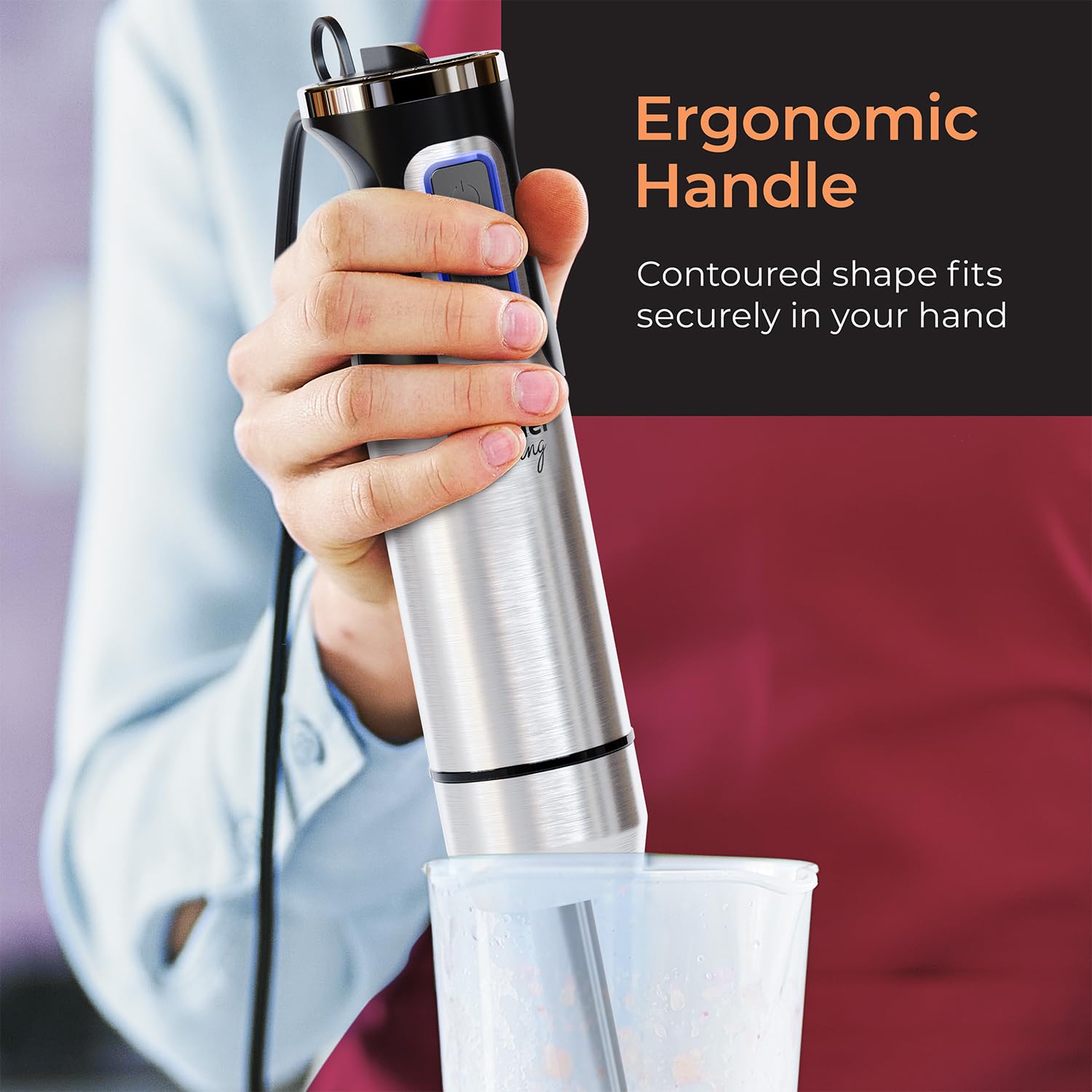 Mueller immersion blender emulsions for dressings and sauces with ease.