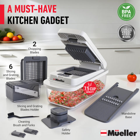 Mueller Pro Chopper dishwasher-safe design simplifies cleanup after meals