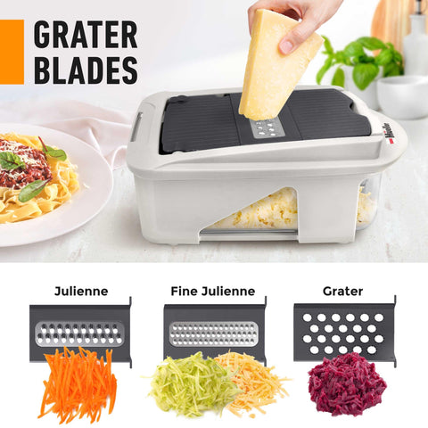 Mueller Pro-Series food container reduces mess by keeping sliced produce neatly organized