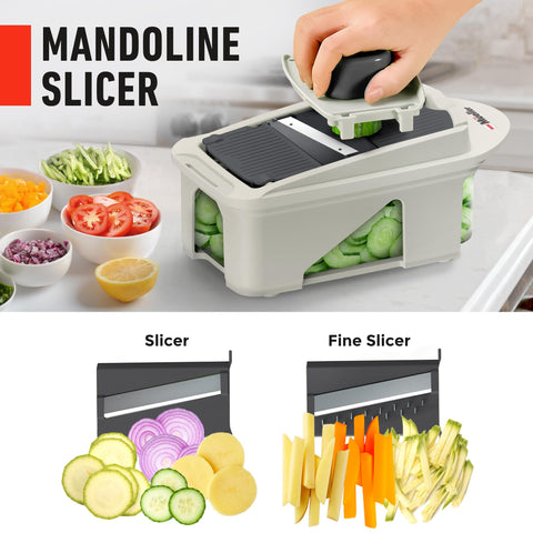 Mueller Pro-Series food holder prevents slips for safer, more stable slicing