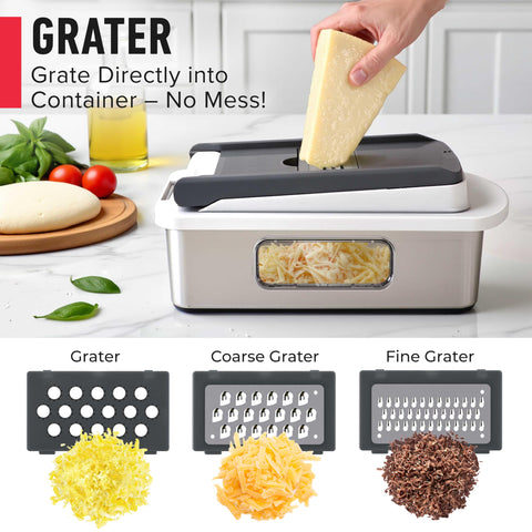 Mueller Pro-Series in action showing dicing and slicing on a board