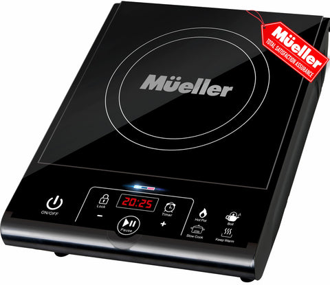 Mueller RapidTherm induction cooktop compact for space-saving cooking.